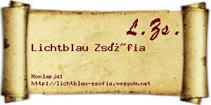 Lichtblau Zsófia névjegykártya